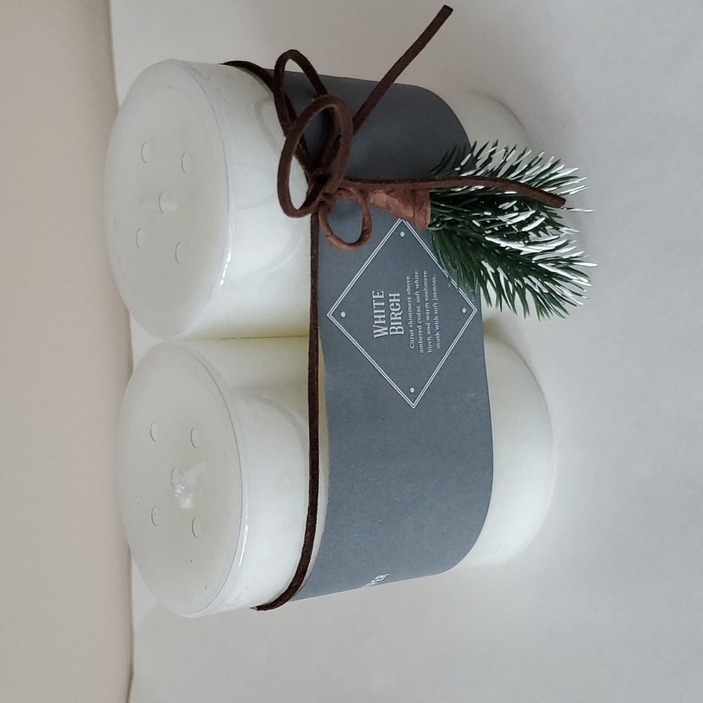 Bloom & Prosper Set of 2 White Birch Candles New